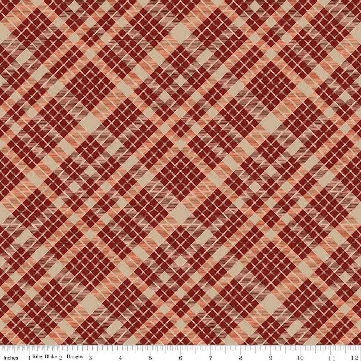 Cozy Autumn Plaid Mahogany by Beverly McCullough for Riley Blake Designs