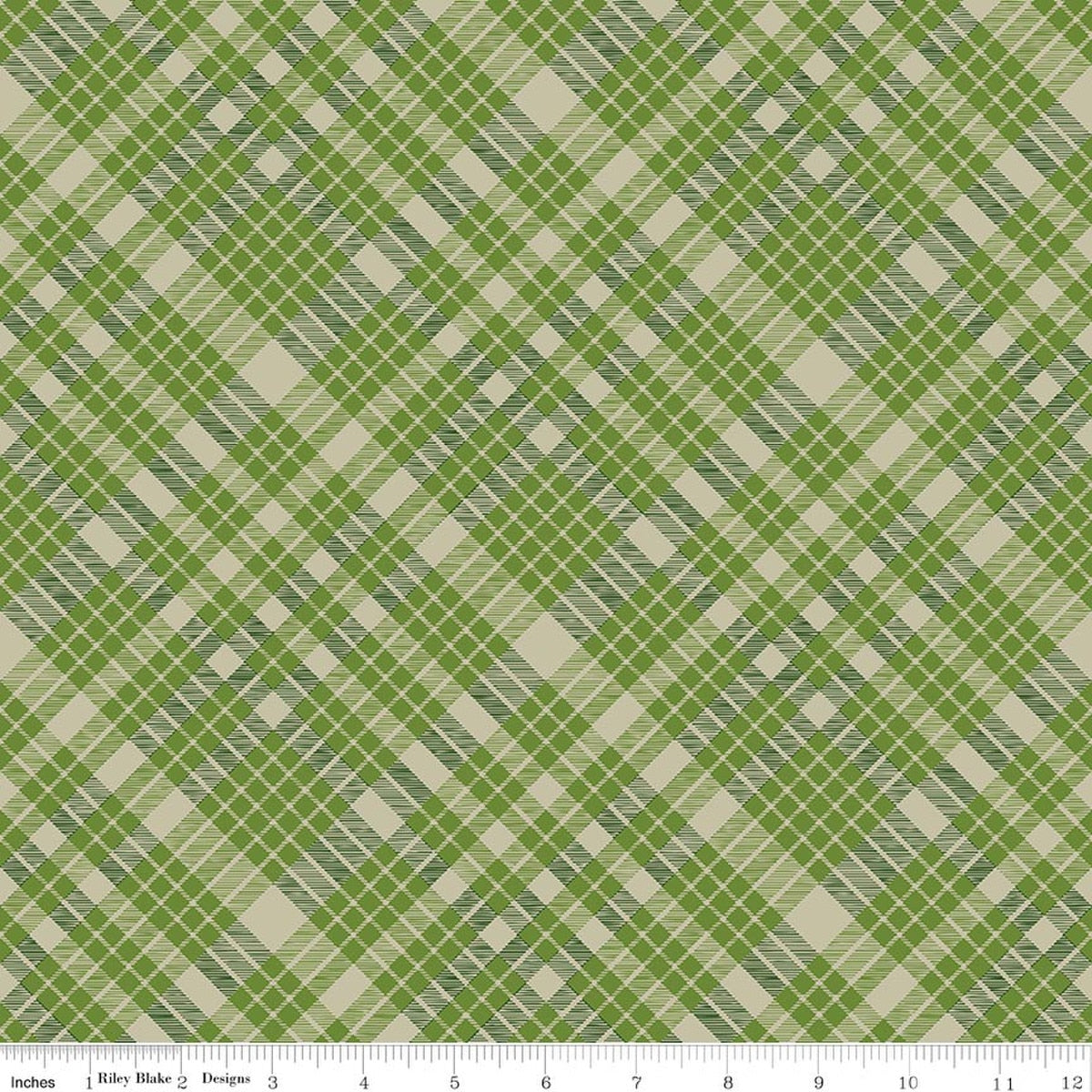 Cozy Autumn Plaid Olive by Beverly McCullough for Riley Blake Designs