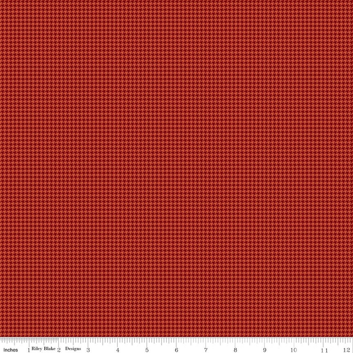 Cozy Autumn Houndstooth Rusty Fabric by Beverly McCullough for Riley Blake Designs