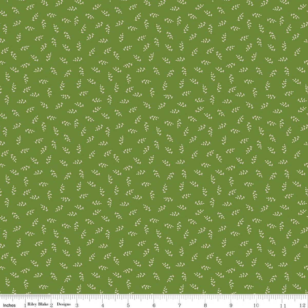 Cozy Autumn Vines Olive Fabric by Beverly McCullough for Riley Blake Designs
