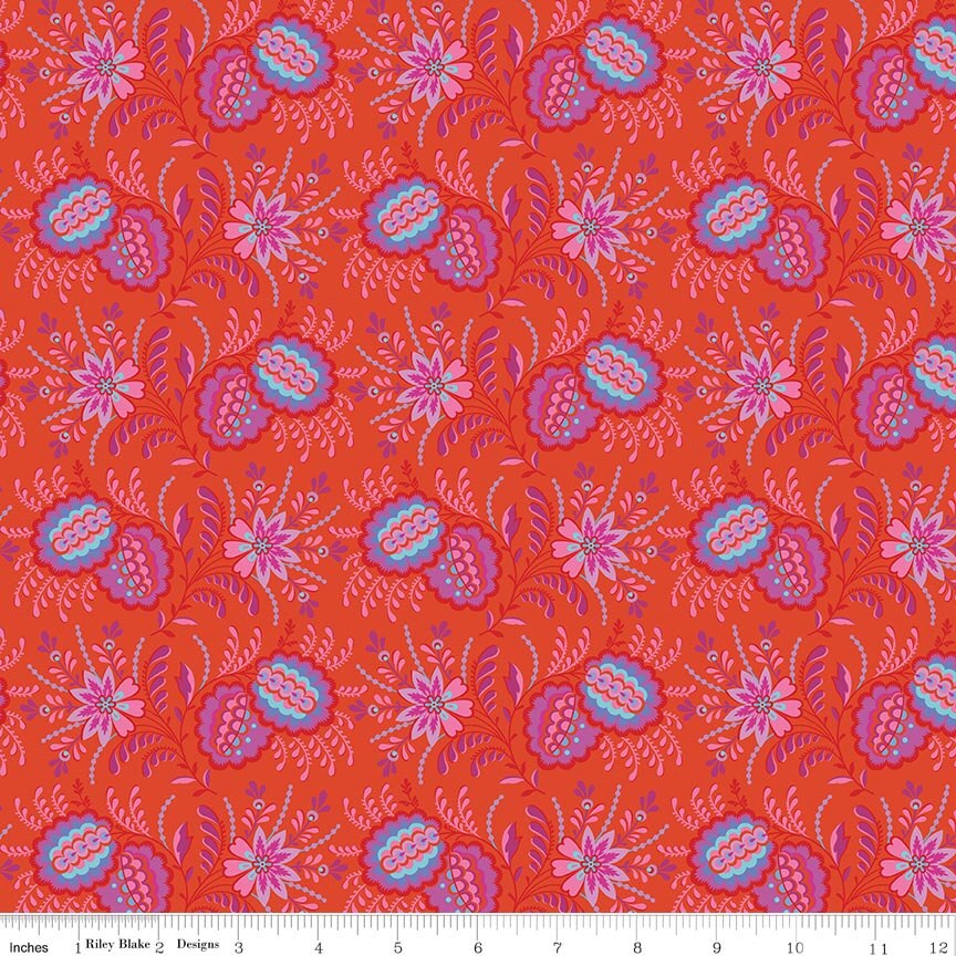 Kipling Gardens Pemberly Sunset Fabric