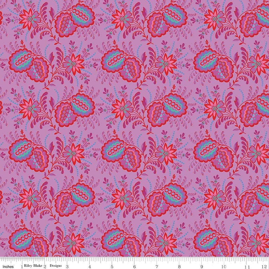 Kipling Gardens Pemberly Violet Fabric