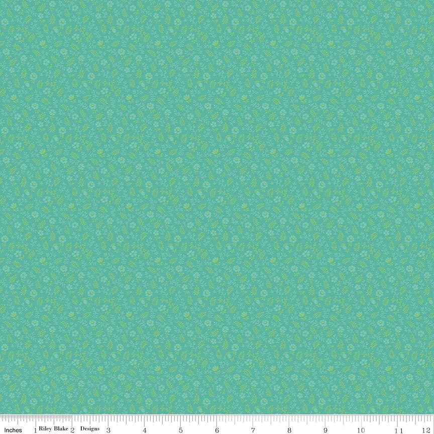 Kipling Gardens Ellington Teal Fabric