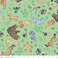 Colorful Critters Main Green Fabric