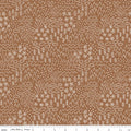 Colorful Critters Sketch Brown Fabric