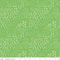 Colorful Critters Sketch Green Fabric