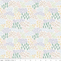 Colorful Critters Sketch White Fabric