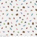 Colorful Critters Bug Toss White Fabric