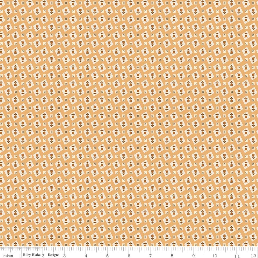 Denim & Daisy Tulips Daisy Fabric by Lori Holt for Riley Blake Designs