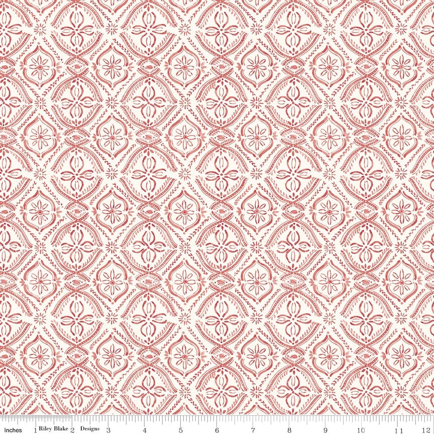 Blissful Moments Medallions Rouge Fabric by Lisa Audit for Riley Blake Designs