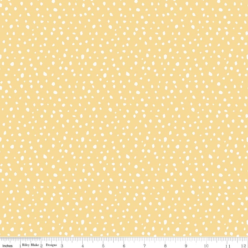 Blissful Moments Dots Yellow Fabric by Lisa Audit for Riley Blake Designs