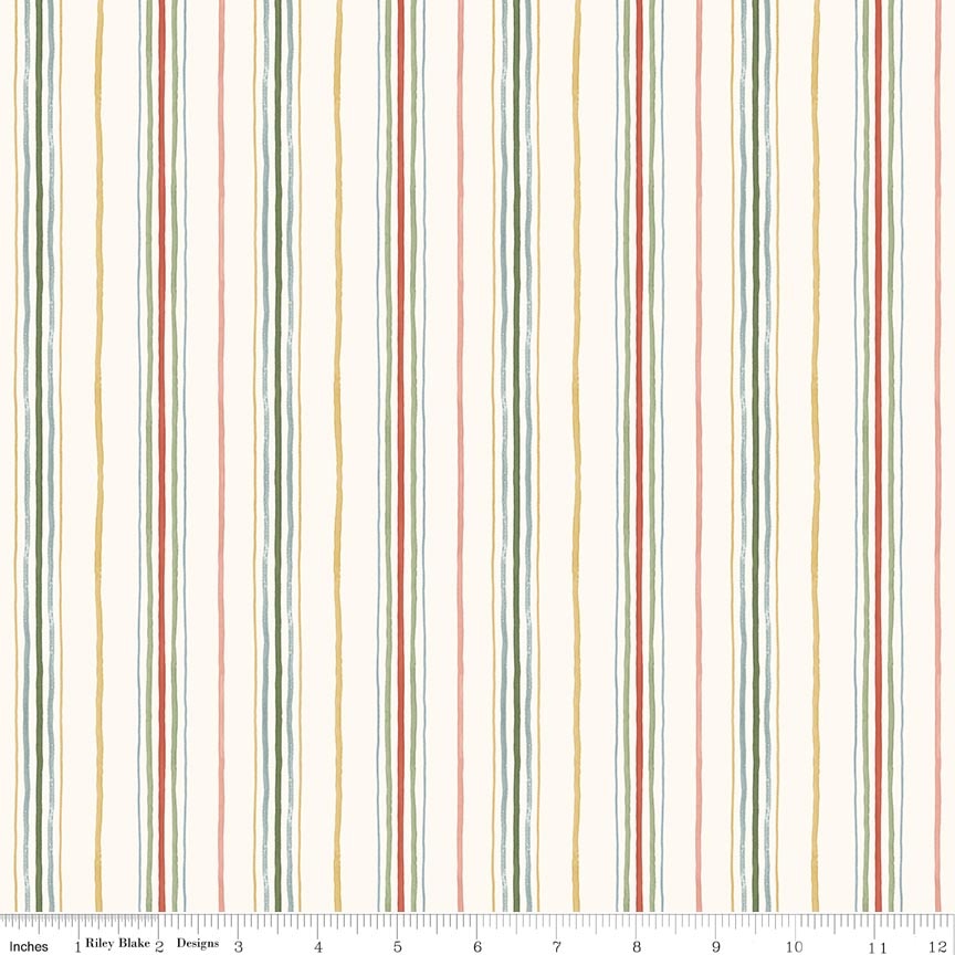 Blissful Moments Stripes Multi Fabric by Lisa Audit for Riley Blake Designs