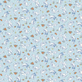 Traditional 30's Geese Blue Fabric