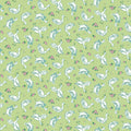 Traditional 30's Geese Green Fabric