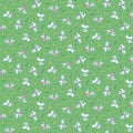 Traditional 30's Lambs Green Fabric