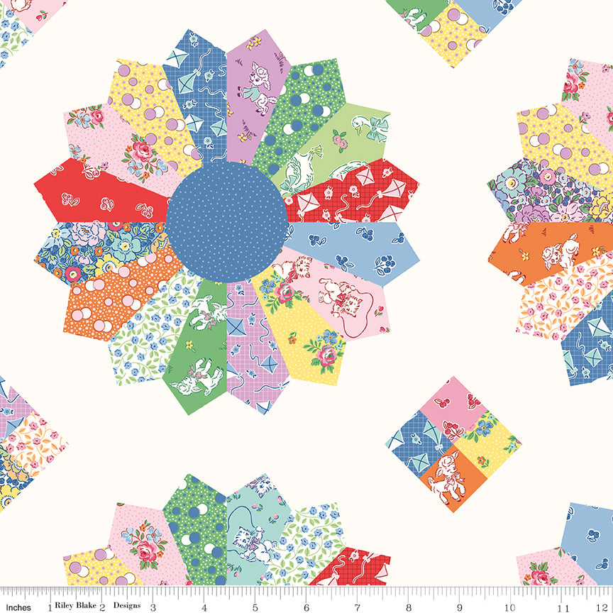Traditional 30's Cheater Print Multi Fabric