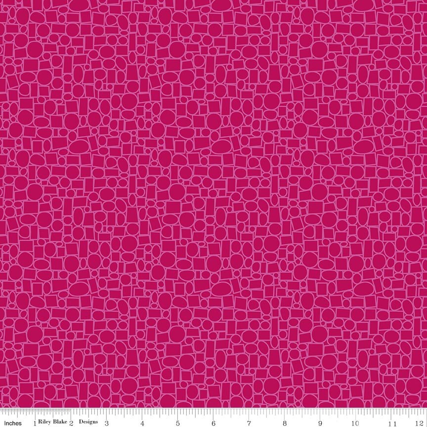 Quilt in Color Cobblestones Fuchsia Fabric