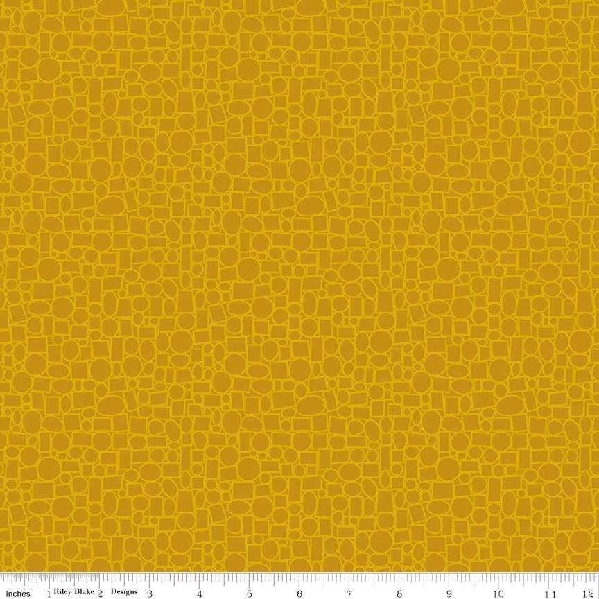 Quilt in Color Cobblestones Mustard Fabric