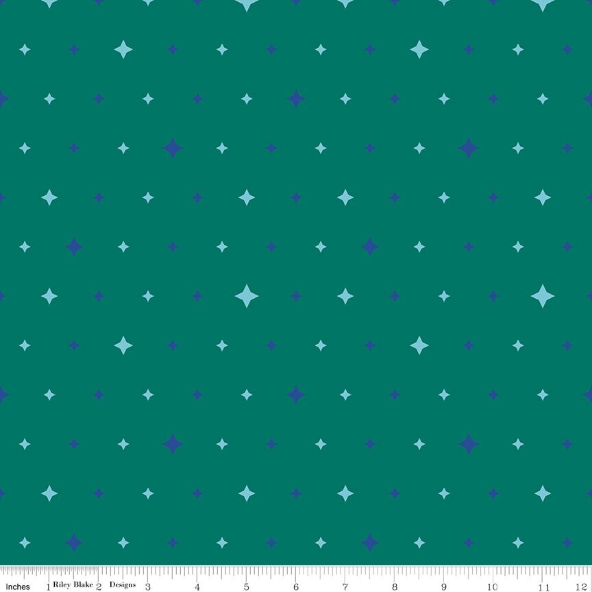 Quilt in Color Twinkle Stars Jade Fabric