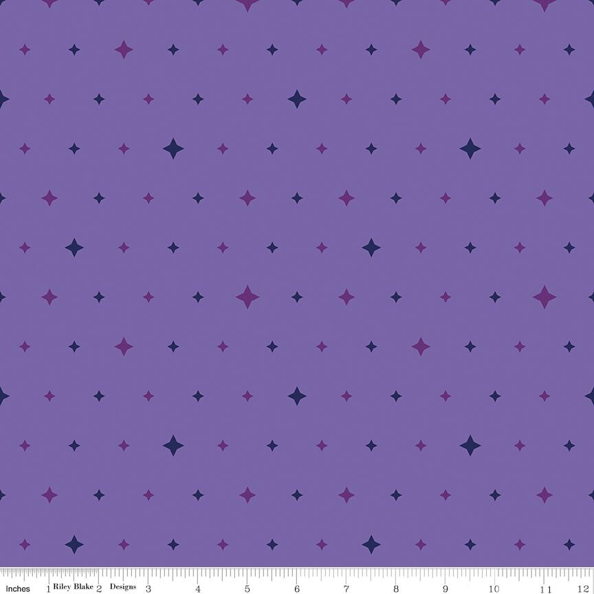 Quilt in Color Twinkle Stars Purple Fabric
