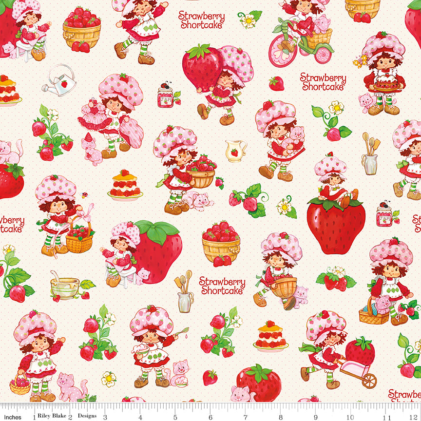 The World of Strawberry Shortcake™ Main Cream Fabric