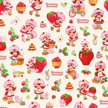 The World of Strawberry Shortcake™ Main Cream Fabric - By the yard