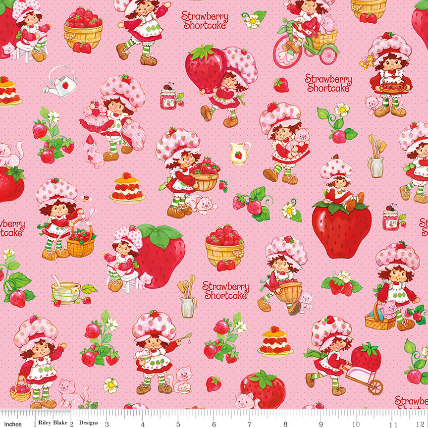 The World of Strawberry Shortcake™ Main Pink Fabric