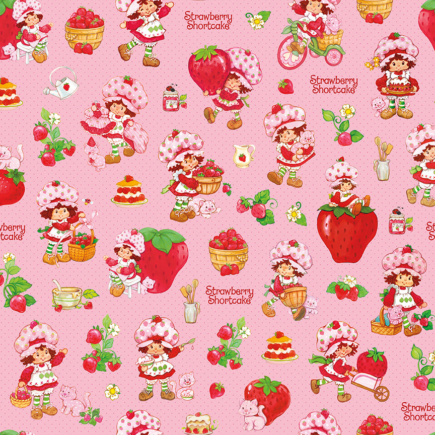 The World of Strawberry Shortcake™ Main Pink Fabric