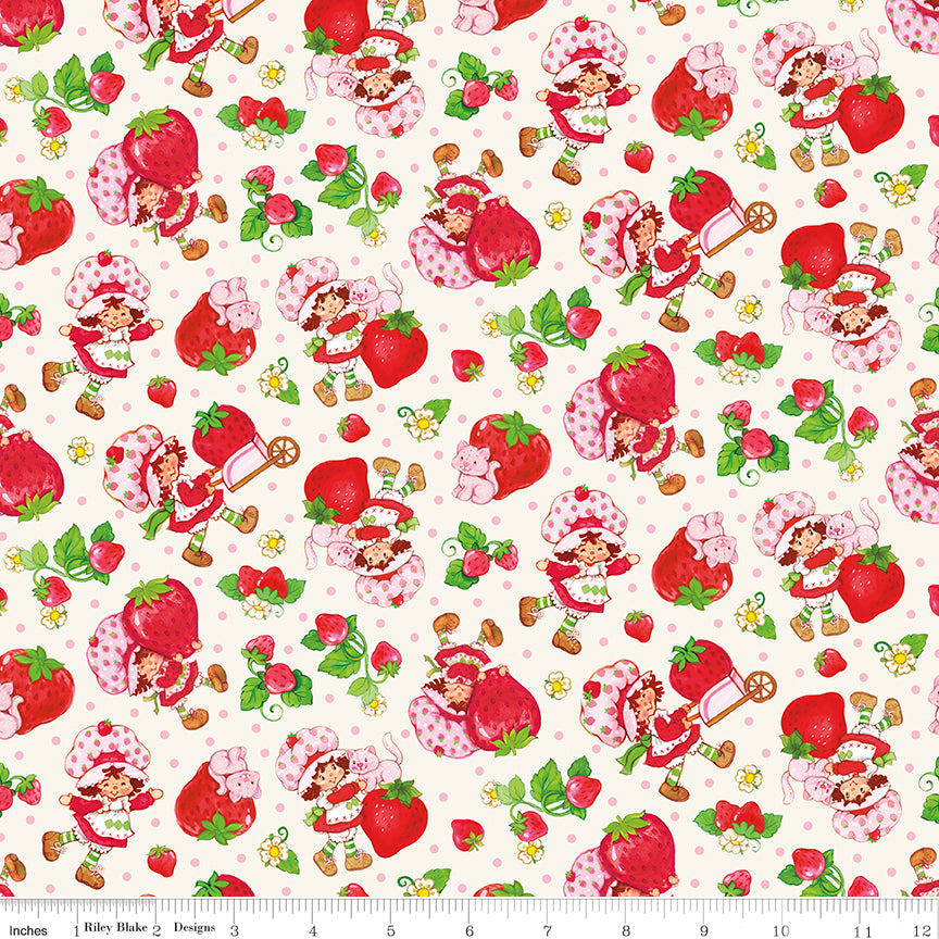 The World of Strawberry Shortcake™ Toss Cream Fabric