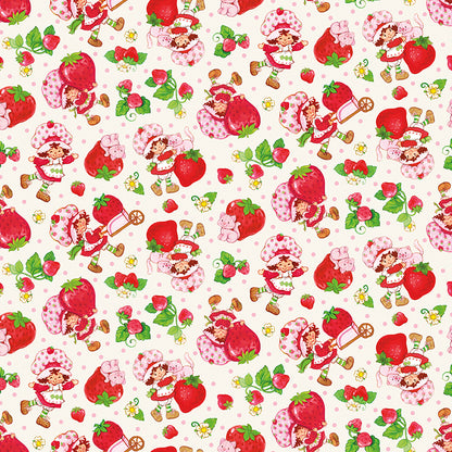 The World of Strawberry Shortcake™ Toss Cream Fabric - By the yard