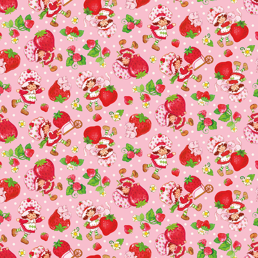 The World of Strawberry Shortcake™ Toss Pink Fabric