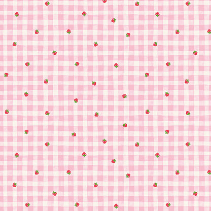 The World of Strawberry Shortcake™ Gingham Pink Fabric - By the yard