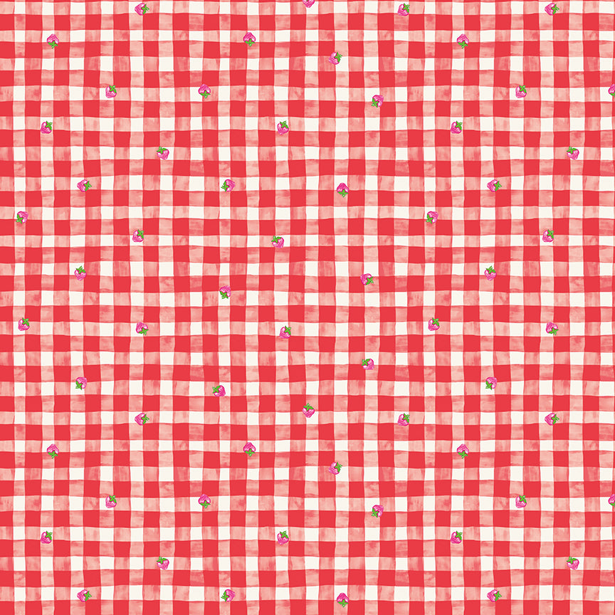 The World of Strawberry Shortcake™ Gingham Red Fabric