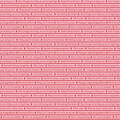 The World of Strawberry Shortcake™ Text Pink Fabric - By the yard