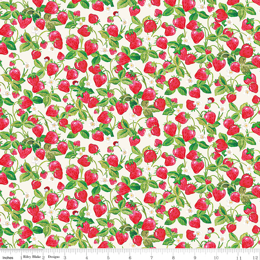 The World of Strawberry Shortcake™ Strawberries Cream Fabric