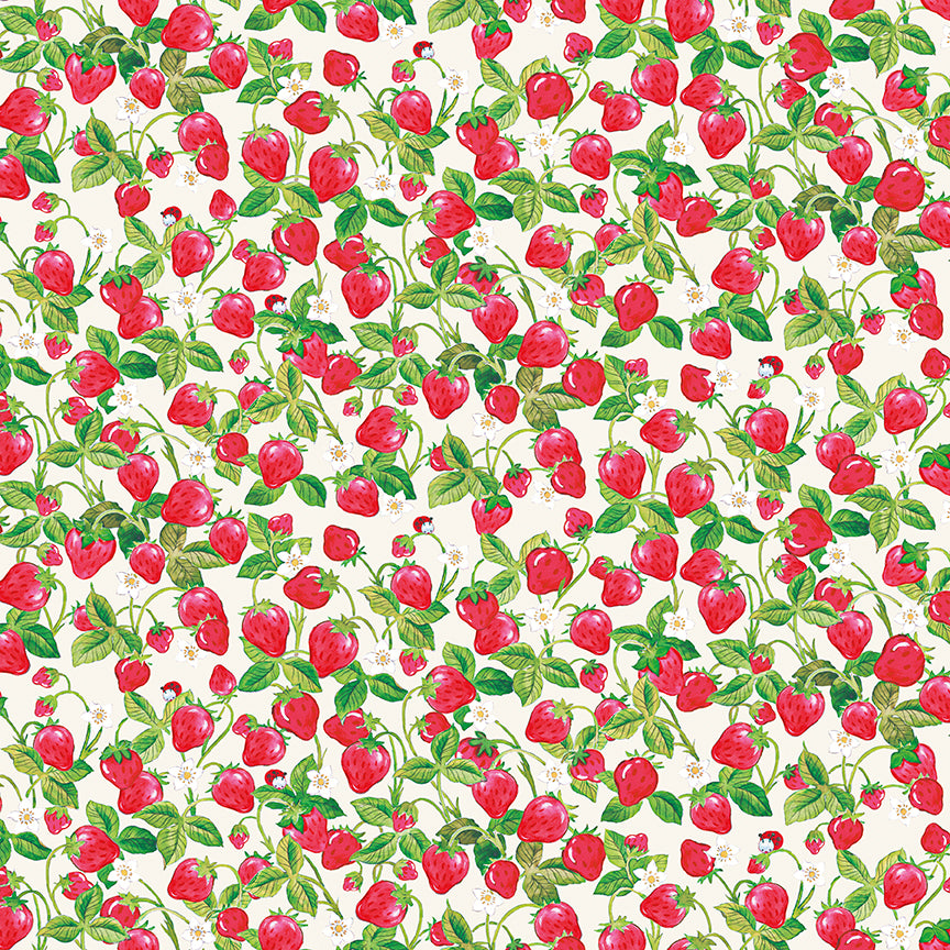 The World of Strawberry Shortcake™ Strawberries Cream Fabric