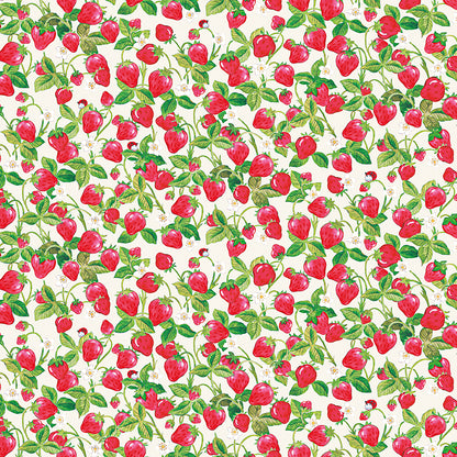 The World of Strawberry Shortcake™ Strawberries Cream Fabric - By the yard