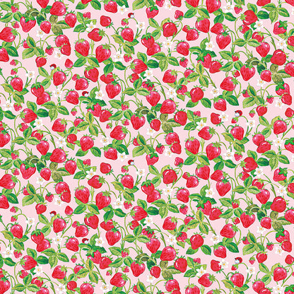 The World of Strawberry Shortcake™ Strawberries Pink Fabric - By the yard