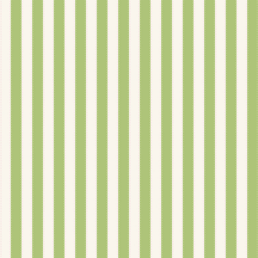 The World of Strawberry Shortcake™ Stripes Green Fabric