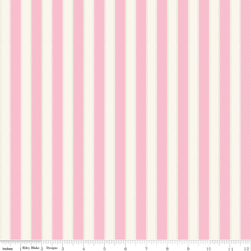 The World of Strawberry Shortcake™ Stripes Pink Fabric