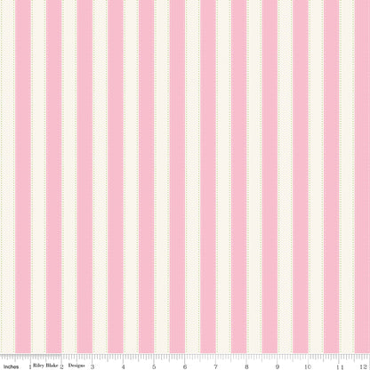 The World of Strawberry Shortcake™ Stripes Pink Fabric - By the yard