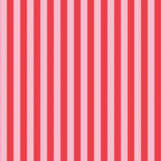 The World of Strawberry Shortcake™ Stripes Red Fabric - By the yard