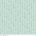 Briarhill Floral Stripes Songbird Fabric by Beverly McCullough for Riley Blake Designs