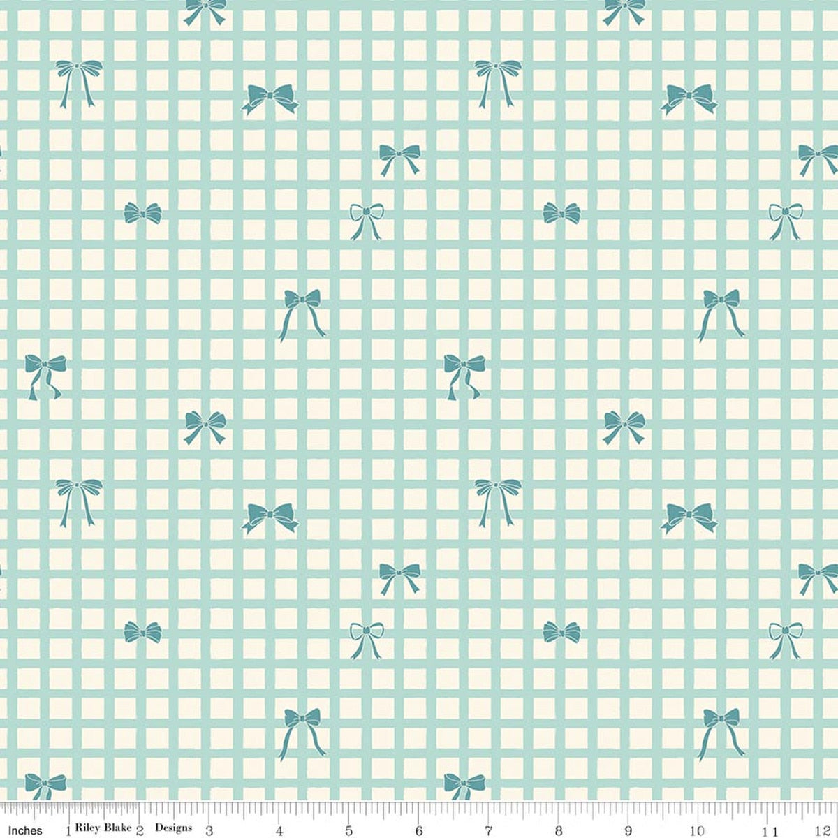 Briarhill Gingham Songbird Fabric by Beverly McCullough for Riley Blake Designs
