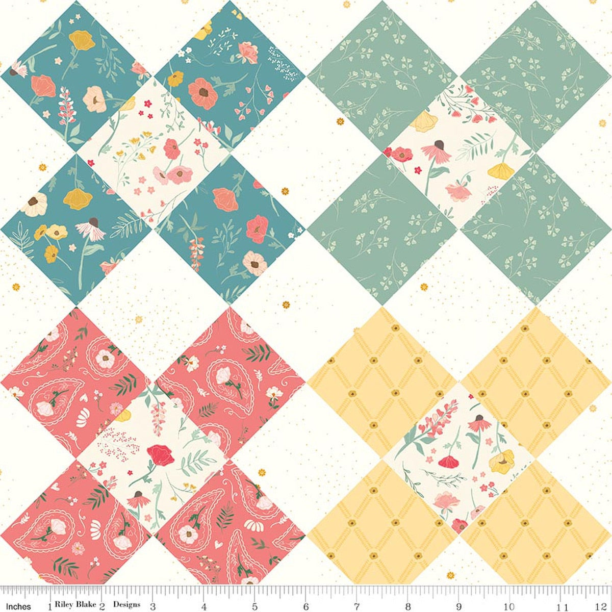 Briarhill Cheater Print Multi Fabric by Beverly McCullough for Riley Blake Designs