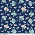 Coastal Dreams Hydrangeas Navy Fabric by Tasha Noel for Riley Blake Designs