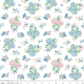 Coastal Dreams Hydrangeas White Fabric by Tasha Noel for Riley Blake Designs