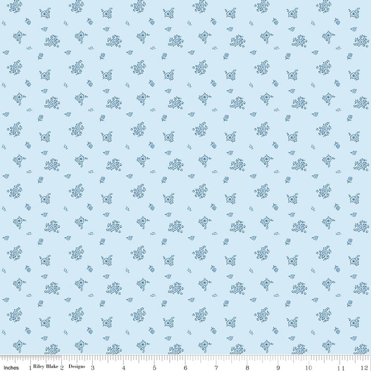 Coastal Dreams Bouquet Blue Fabric by Tasha Noel for Riley Blake Designs