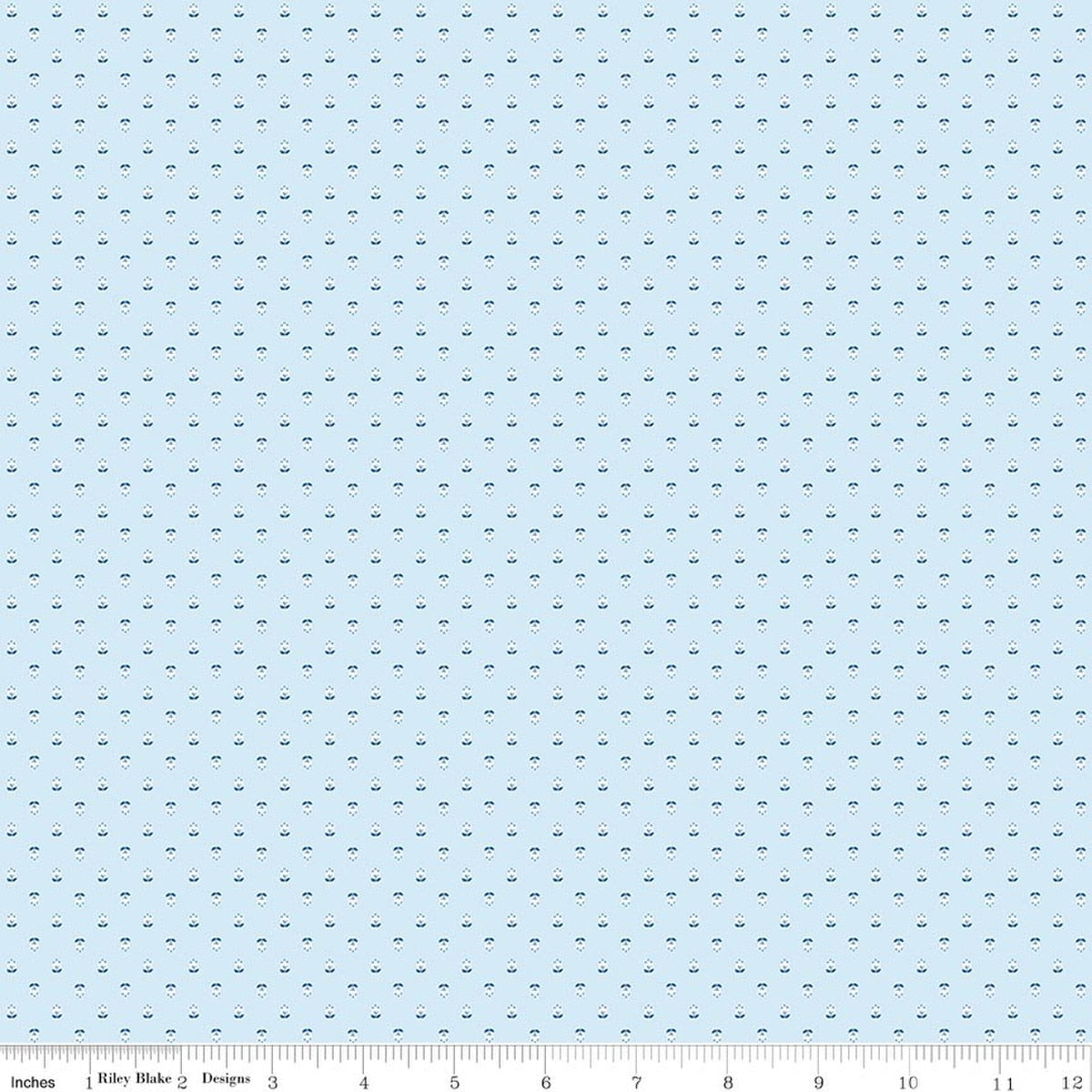 Coastal Dreams Ditsy Blue Fabric by Tasha Noel for Riley Blake Designs