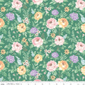 Anne with an E Floral Green from Riley Blake Designs